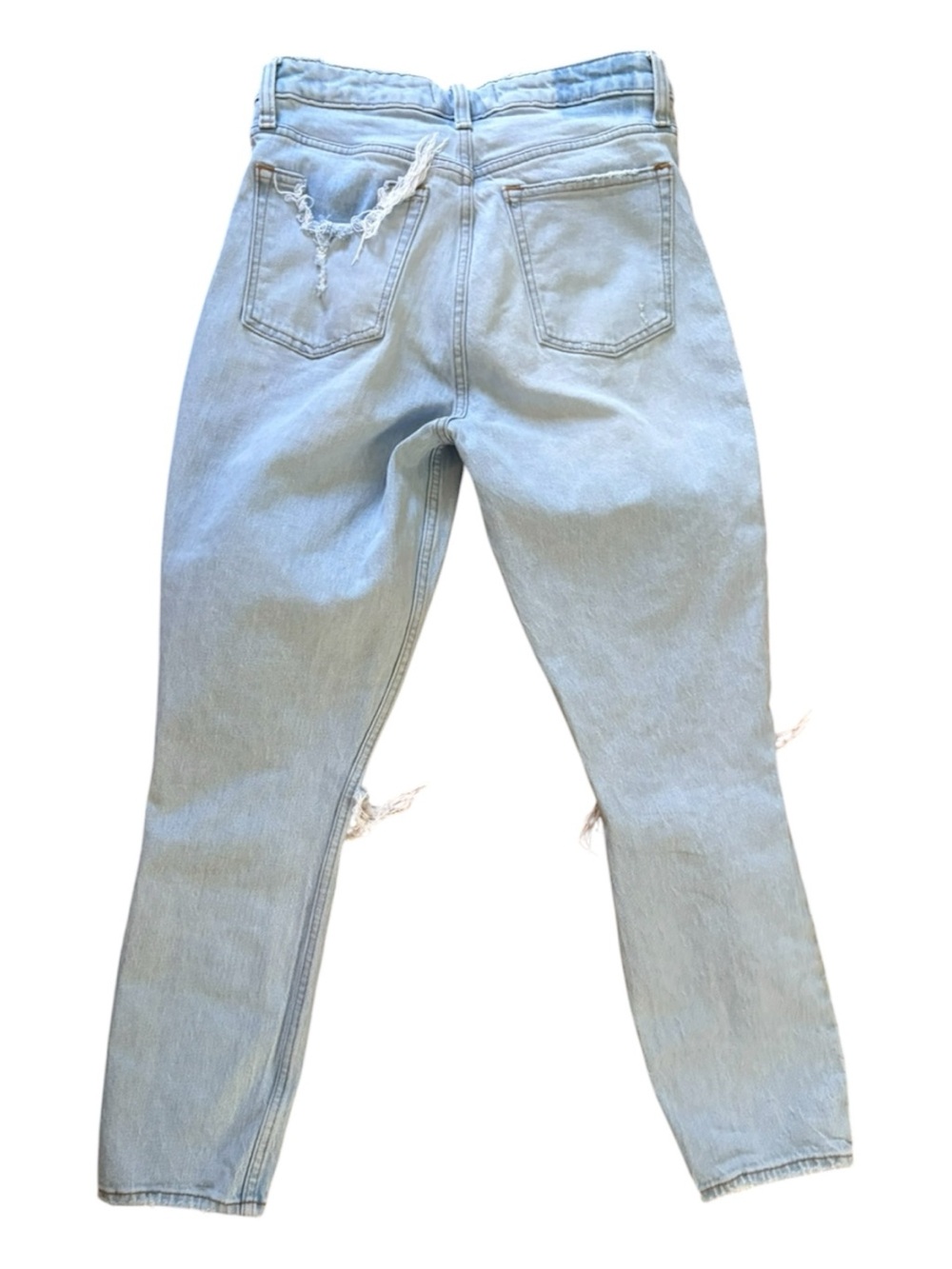 Abercrombie & Fitch The Skinny High Rise Curve Love Distressed Jeans Size 27 4 L - Picture 8 of 16